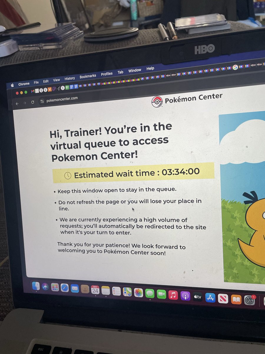 ogwancannobi's tweet image. Got in right as the queue went up and it said 26 minute wait

Timer glitched for about 30 seconds and then the wait went to three hours and 34 minutes…

Anyone else get bumped several hours?? 🤨

#Pokemon #PokemonCenter #Queue