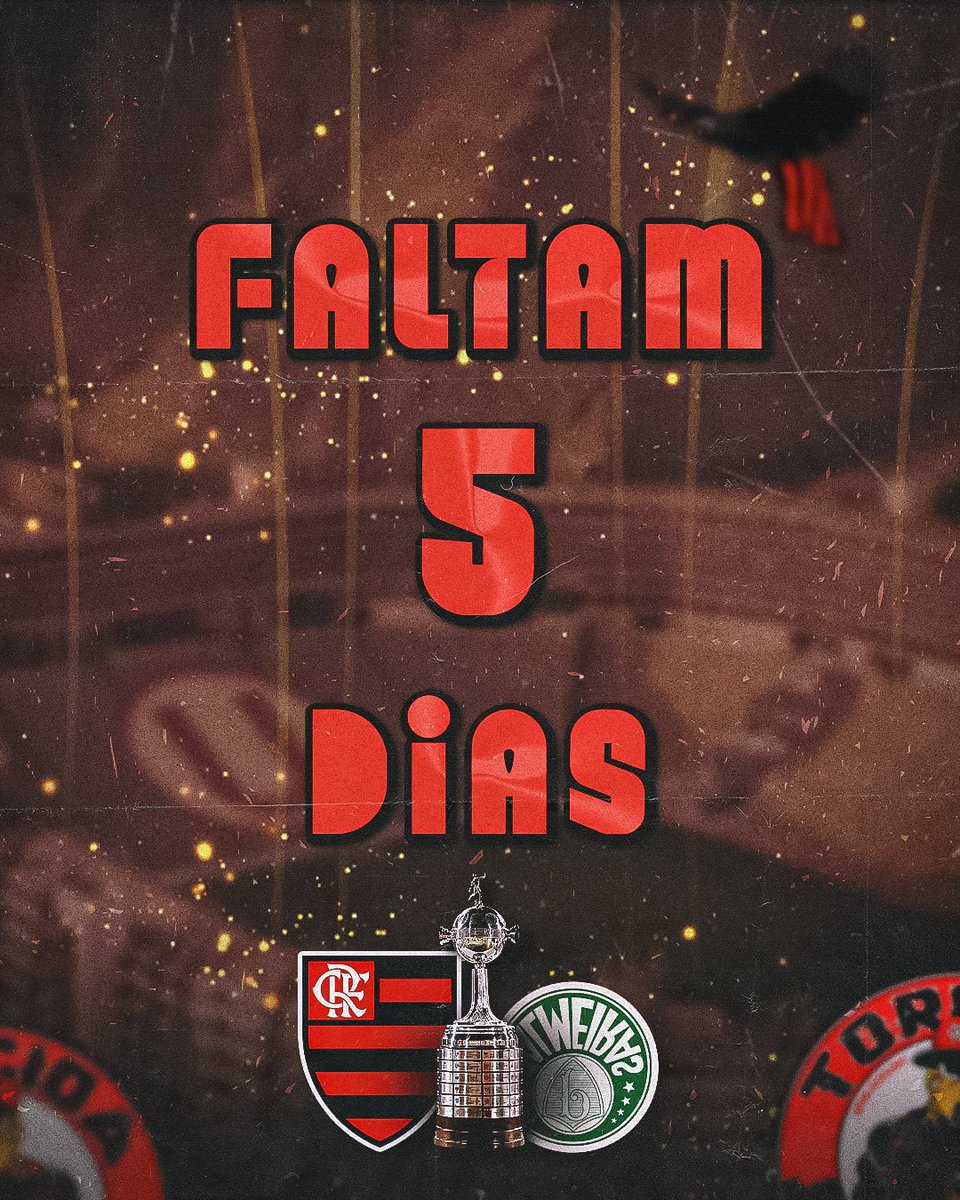 RocaFla's tweet photo. Faltam 5 dias para Flamengo x Palmeiras
Final da Libertadores da América!

O que parecia distante, agora está mais próximo do que nunca, NINGUÉM MORRE NOS DEVENDO!!!

5 dias para o TETRA!!! 🏆🏆🏆🏆🔴⚫️

#RoçaFla 🔴⚫️👐 #AMaiorDaRocinha https://t.co/y4endpFwRb