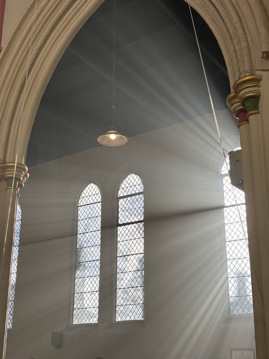 Holy smoke meets light after Mass yesterday.

Let my prayer rise before you as incense,
the lifting up of my hands as the evening sacrifice.
Ps 141.2

Pray Our Father.
Follow your breath into stillness.
Here
sit quietly
open your palms
offer your prayers
let them rise.
Glory be.