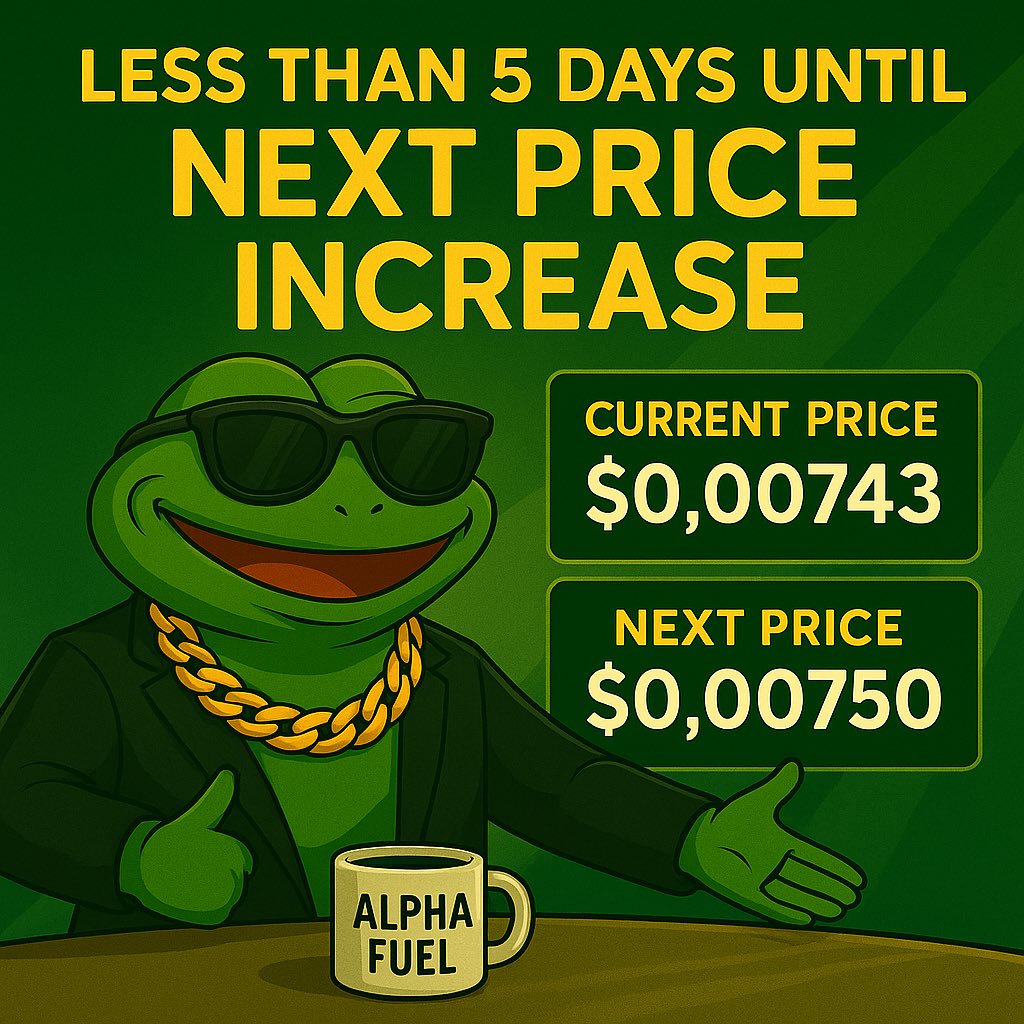 alphapepebsc's tweet image. Five days left — Alphas move before the jump.