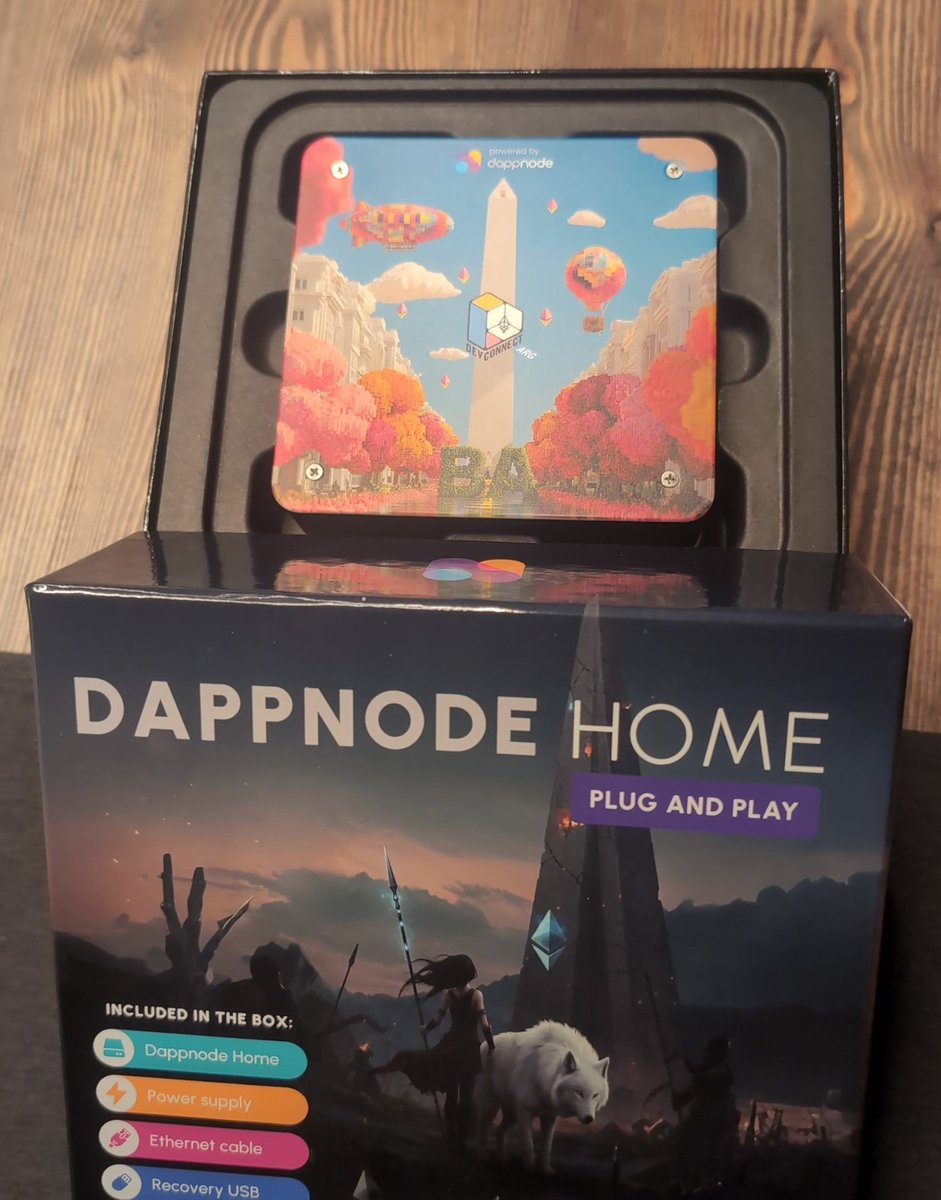 CPerezz19's tweet image. Took that beautiful piece of tech from #DevconnectARG to shove an EL and CL into it and serve RPC through TOR to all my privacy-aware folks out there!

Shout out to @dappnode for the awesome art on the covers. 

(This is no sponsored OFC).