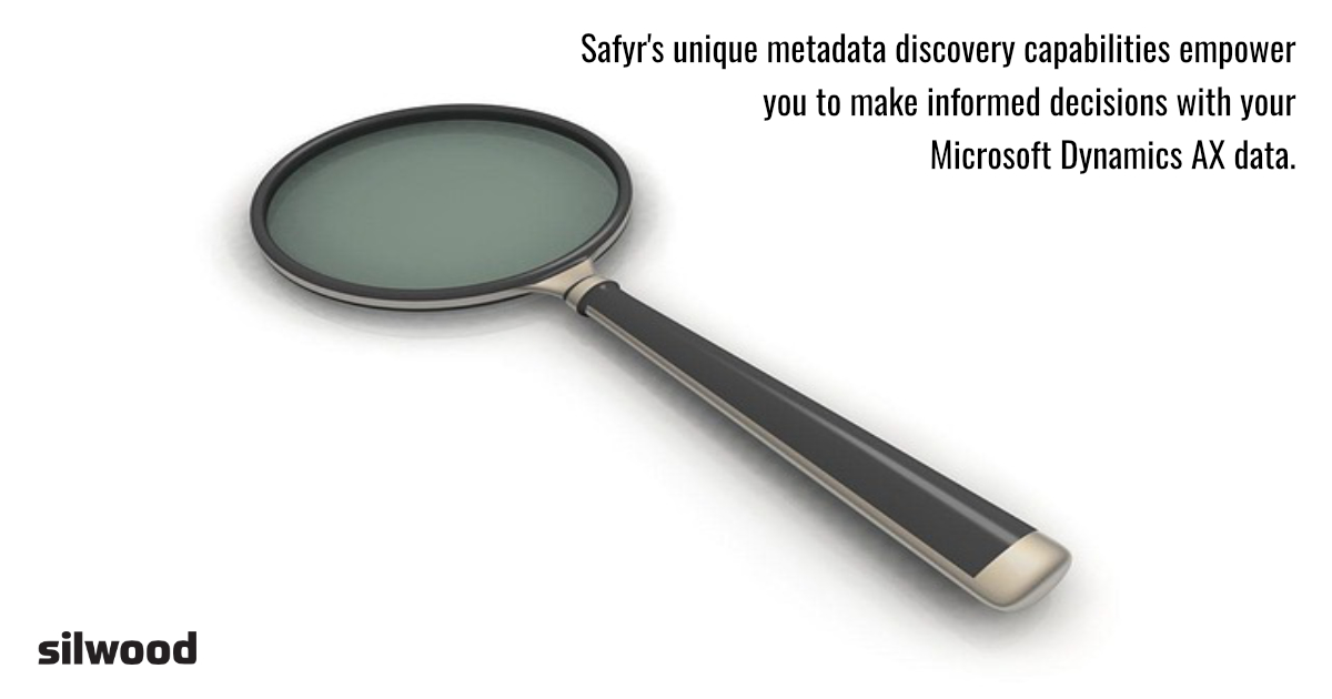Silwood_Safyr's tweet image. Safyr&apos;s unique metadata discovery capabilities empower you to make informed decisions with your Microsoft Dynamics AX data. #MSDynamics ow.ly/9FjL50WIhtq