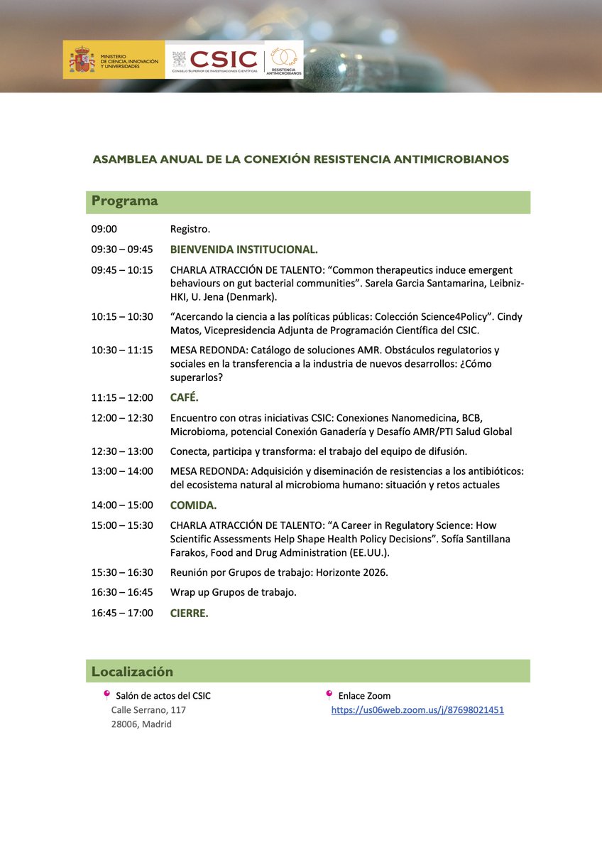 Antimicrobianos Hub CSIC tweet media