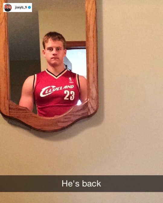 Joe Burrow just posted this to his story. 😂

HE'S BACK.