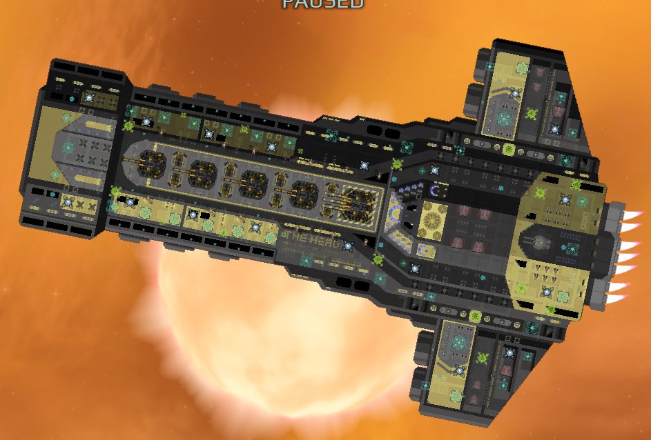 #Cosmoteer ship of the day: "The Prohibitor" by 0==][==ATCRIYAH====-. Made with mods in Cosmoteer Classic. Build your own ship in Cosmoteer: Starship Architect &amp; Commander! Download the FREE demo and buy it on Steam: store.steampowered.com/app/799600/