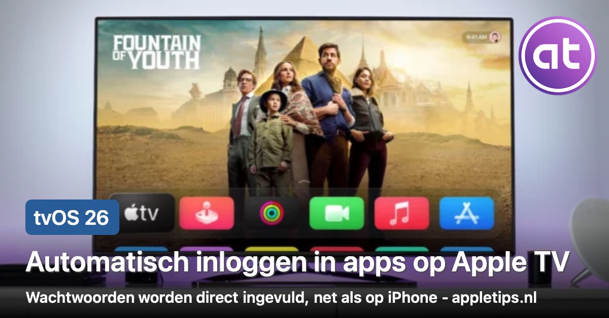appletips's tweet image. tvOS 26 heeft het grootste probleem van de Apple TV opgelost: automatisch inloggen in apps 📺👏🌐 - appletips.nl/apple-tv-autom… #appletv #tvOS