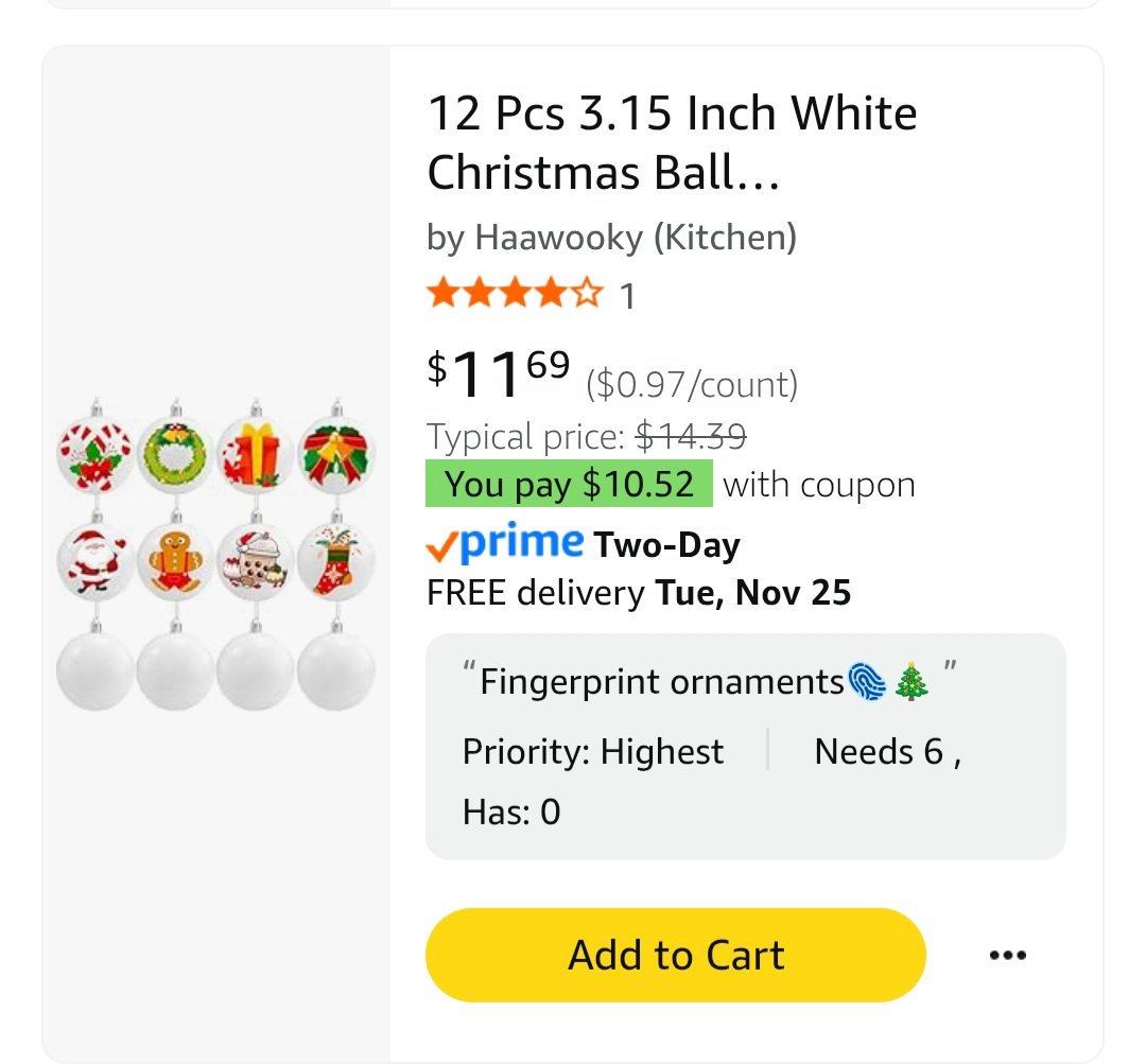 angiebabin's tweet image. Hoping to have a lot of lucky turkeys in my classes next week. 114 ornaments needed for all of my elementary gifted and talented students to make a fingerprint keepsake #Christmas ornament. Please consider playing #Santa and help us out. #clearthelist amazon.com/hz/wishlist/ls…