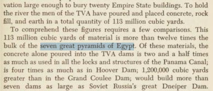 Great article from <a href="/KHawickhorst/">Kevin Hawickhorst</a> in <a href="/asteriskmgzn/">Asterisk</a> on narrativizing abundance.

David Lilienthal estimated that TVA dams had "twelve times the bulk of the seven great pyramids of Egypt"—powerful, even if Egyptologists would be shocked to hear about the six new "Great Pyramids".