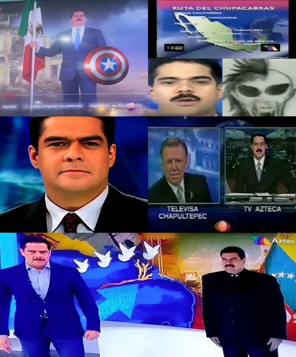 BorrachosVIP's tweet image. Sabes que Javier Alatorre tiene tremendo lore cuando ves que :

- Usó el escudo del Capitán América.
- Descifró la ruta del Chupacabras cuando este último hizo su gira en México.
- Se afeitó el bigote y al día siguiente ya le había crecido de nuevo.
- Tuvo uno de los mejores…