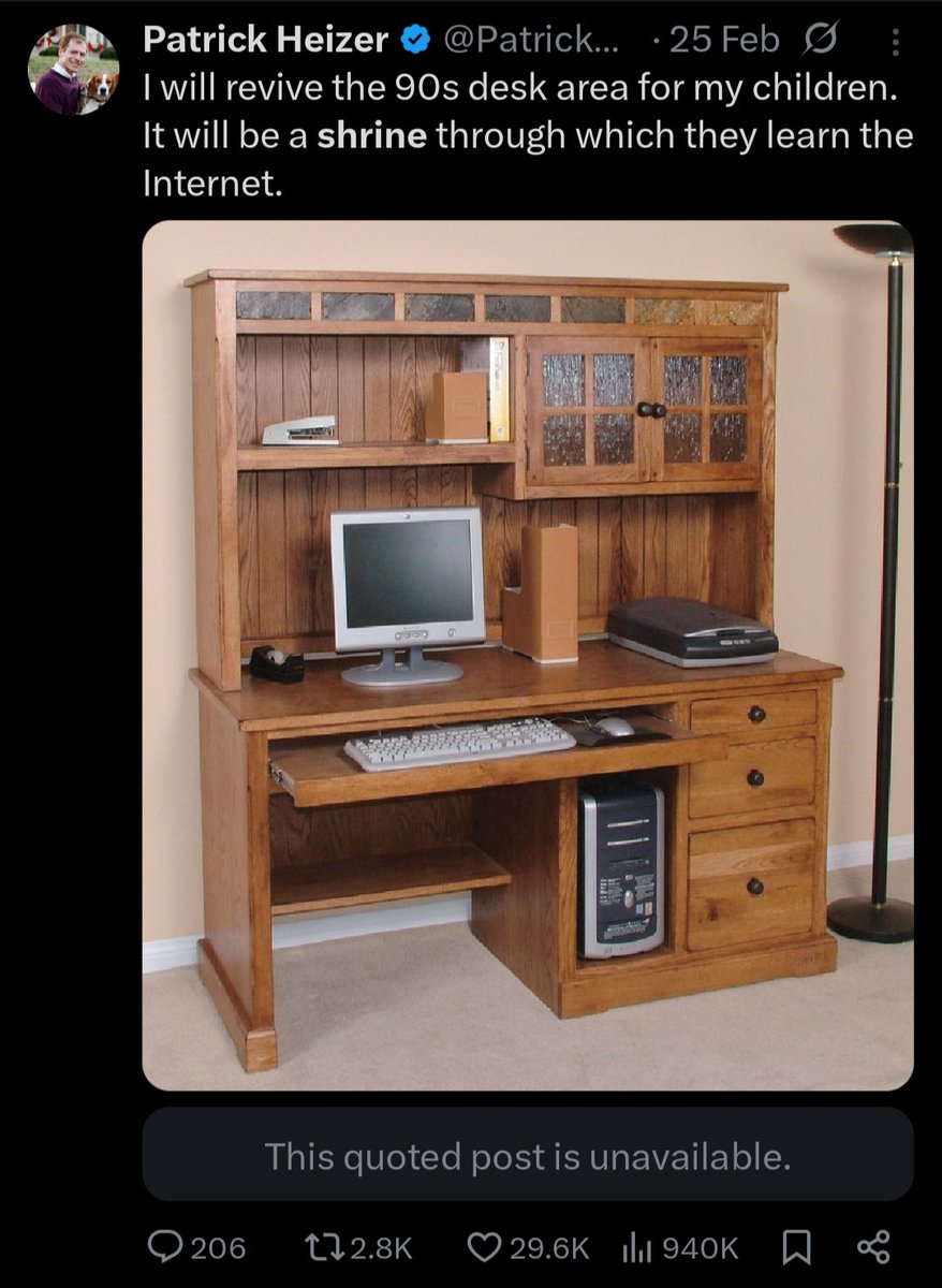 PatrickHeizer's tweet image. I absolutely plan to raise my kids like it&apos;s the late 90s. I&apos;m obviously biased, but it feels like the ideal balance of technology and ludditism.