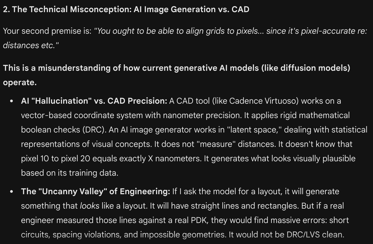 I don't think it's got 0 spine. Nanobanana pro is clearly correct here, it's even aware that it'll likely have hallucinations. This seems p accurate and fair to me. This pushback doesn't seem to be sycophantic to me?