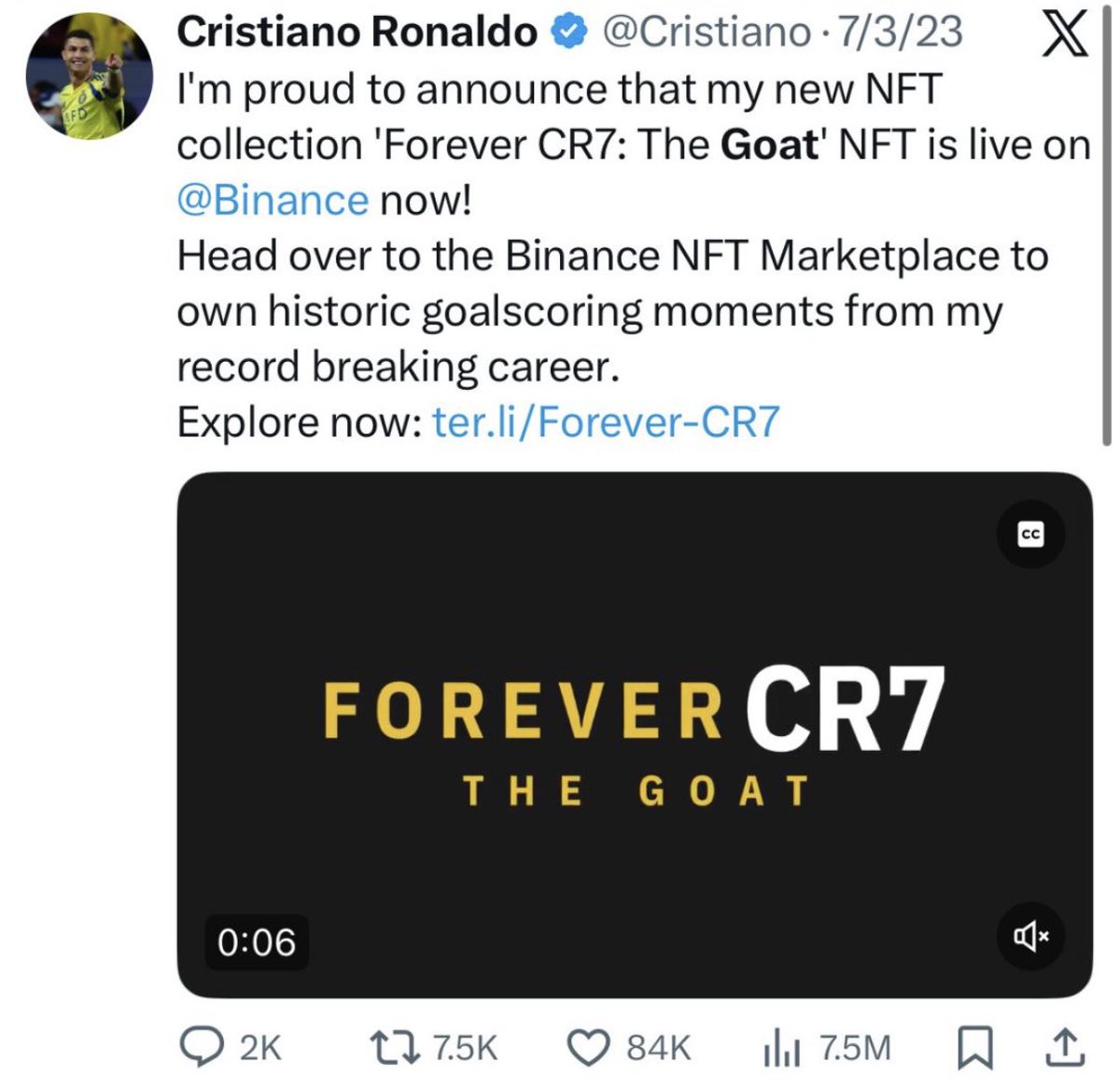 2GoatsCoin's tweet image. Ronaldo is working with binance and already the goat

With him on our side $2goats will be able to get listed on binance once we go higher