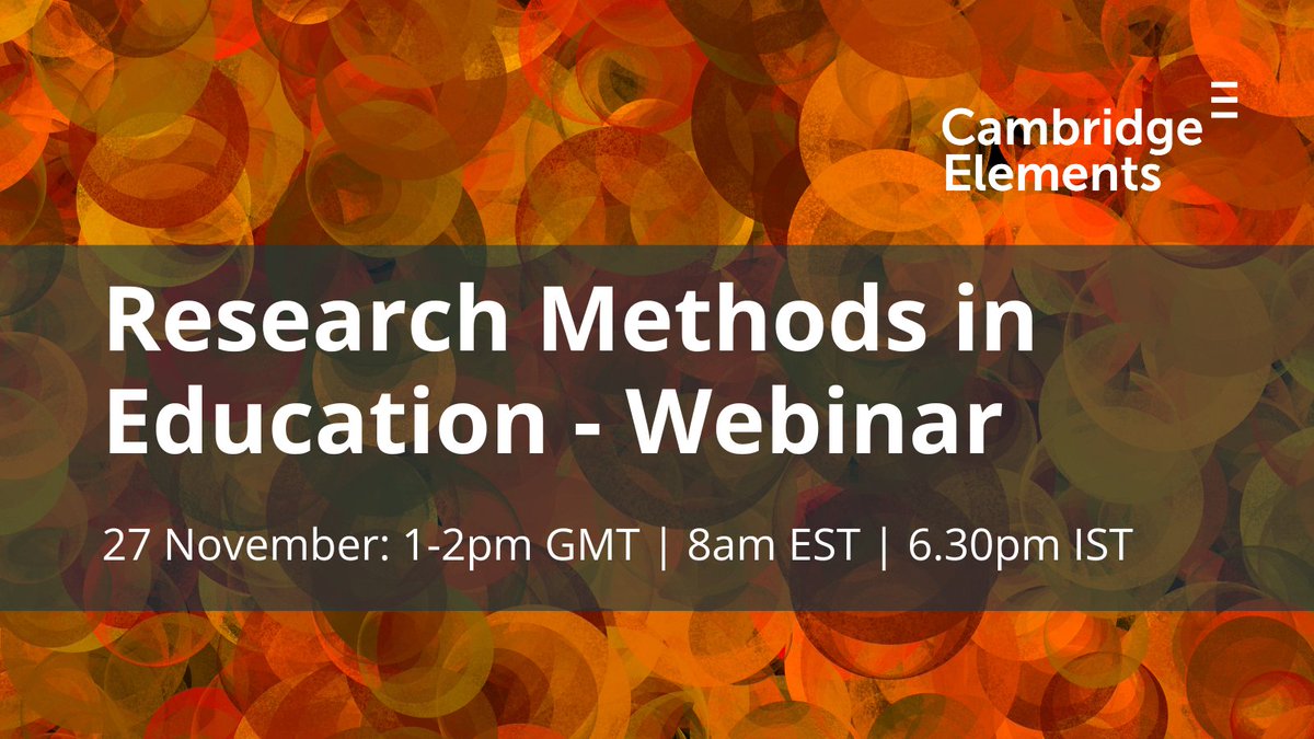 Join editors Sol Consoli and Samantha Curle in discussion with Jasper Roe, author of the series inaugural Element. Plus the unique opportunity to ask your questions about submitting to the series.

27 Nov: 1pm GMT | 8am EST | 6.30pm IST

Register: cup.org/4p2I5HS