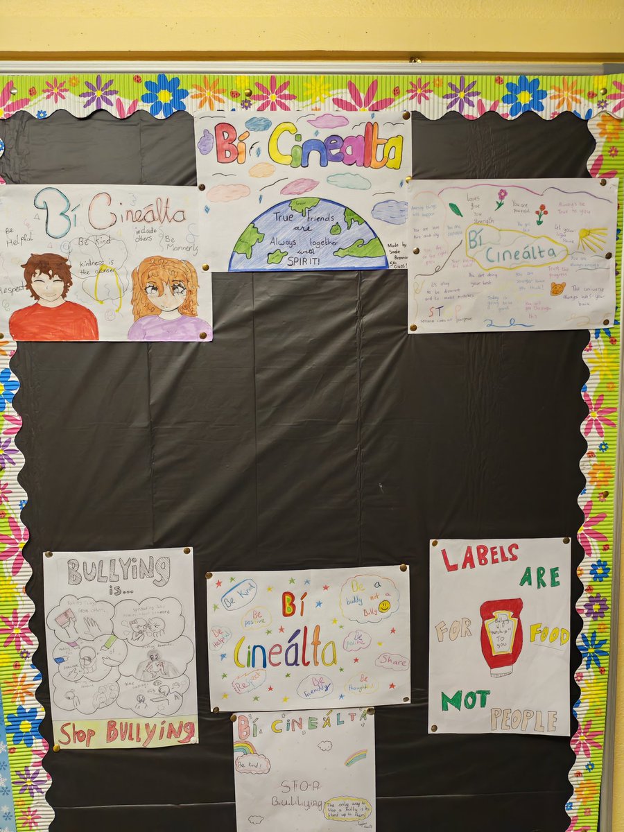 sniosagain's tweet image. Our school&apos;s #BiCinealta notice board has important messages about how to behave at school