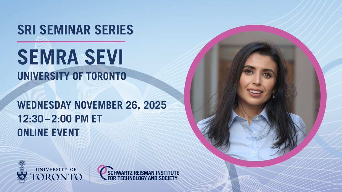 TorontoSRI's tweet image. 🗳️ This week in the fall SRI Seminar Series: @SemraSevi (@UofT / @munkschool)
 
 “Chatbot voting advice applications inform but seldom sway young unaligned voters.”

📅 Wed, Nov 26 | 12:30–2 PM (online)
🔗eventbrite.ca/e/sri-seminar-…

#AI #Democracy #CivicTech #UofT