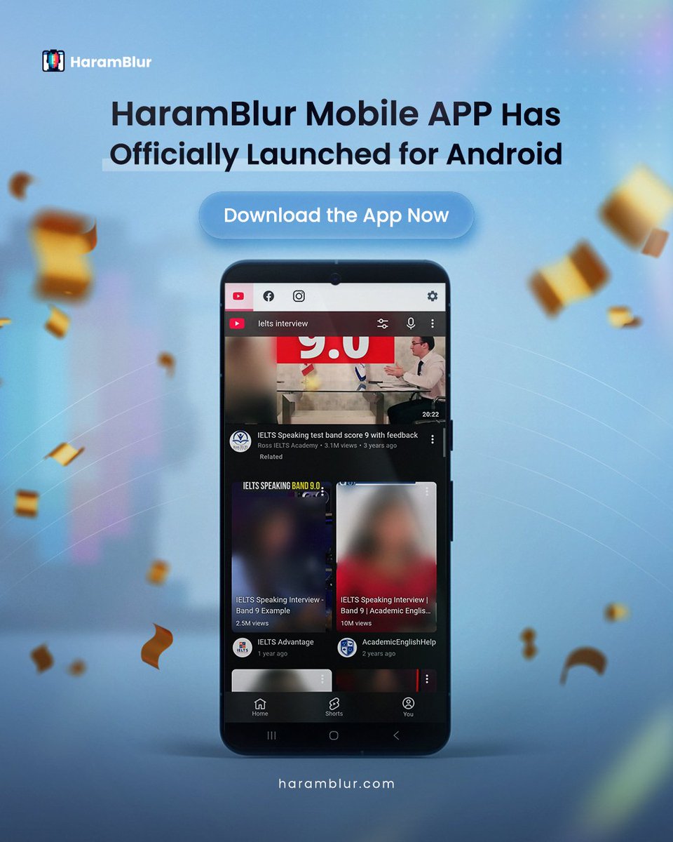 HaramBlur's tweet image. Finally, the HaramBlur Mobile App is officially launched for Android📷
Alhamdullilah, and after a long wait and huge interest in the browser extension, we are excited to announce the beta release of the HaramBlur Mobile App. Now you can use the same technology to lower your gaze…