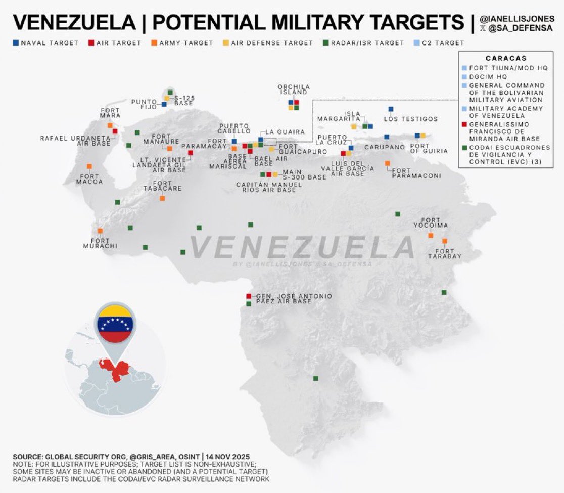 cristiancrespoj's tweet photo. 🚨 Si vives cerca de estos objetivos militares, aléjate de ellos por unos días. No es fácil de pedir, pero haz lo más que puedas por alejarte, es lo que más seguridad te traerá a ti y a tu familia. 

#legionindependencia https://t.co/uZtg53ybqW