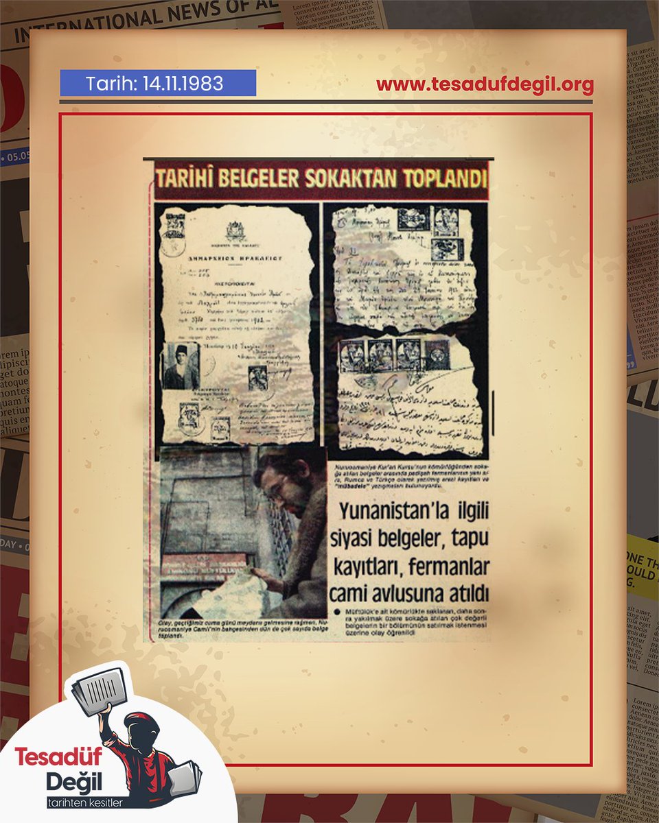 gezgintrk's tweet image. Yıl 1983 Nuruosnaniye Kuran Kursa Kömürlüğünde Yakılmak Üzere Bekleyen Fark Edilince Satılmaya Çalışılan Tarihi Belgeler Ele Geçirildi. 

#1983 #Tarih #Ferman #Tapu #Arşiv