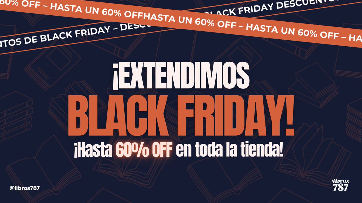libros787's tweet image. ¡BLACK FRIDAY SE EXTENDÍO!  🔥

‼️ Disfruta de los mejores descuentos del año, ahora hasta el 30 de noviembre a las 11:59 PM AST. Aprovechala antes de que se agote tu libro favorito. 

📚 Compra ahora en libros787.com

#Libros787 #TuLibreríaMásCercana #TuPróximaLectura