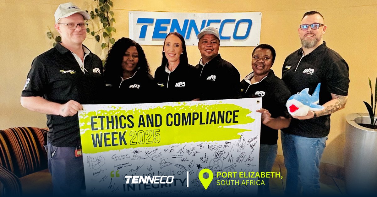 At #Tenneco, when we speak up and hold each other accountable, we build pride in the work we do and live our purpose to the fullest. Our Ethics and Compliance Week regional winners went above and beyond to celebrate trust and integrity—because that’s how we win, #TheTennecoWay.