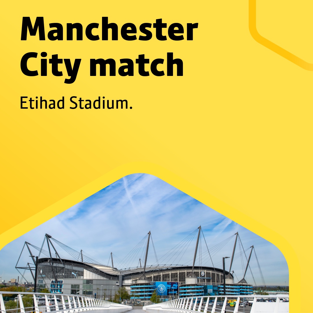⚽ Tomorrow [25 Nov], <a href="/ManCity/">Manchester City</a> welcome Leverkusen in the Champions League - KO 8pm. 

Going to the match?

- Etihad Campus is the closest tram stop to the ground
- Use one of the 18 Match Day Buses for your journey 
- An away fan walk will take place so there will be delays in