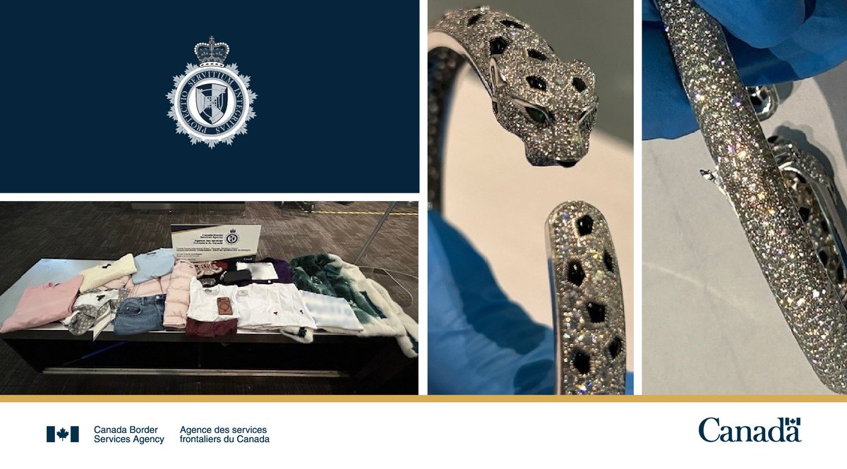#CBSA officers in the #GTA seized over $265K worth of undeclared luxury goods including designer clothes and jewelry. The goods are being held until the traveller pays a penalty of approx. $67K. #BeAwareAndDeclare
