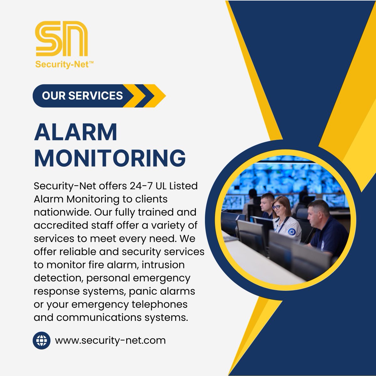 Sec_Net's tweet image. Security-Net keeps you protected around the clock with 24/7 UL Listed Alarm Monitoring. With redundant, failover infrastructure and CSAA-certified operators, we ensure rapid response, reduced false alarms, and uninterrupted protection. Learn more hubs.la/Q03Dq2fS0