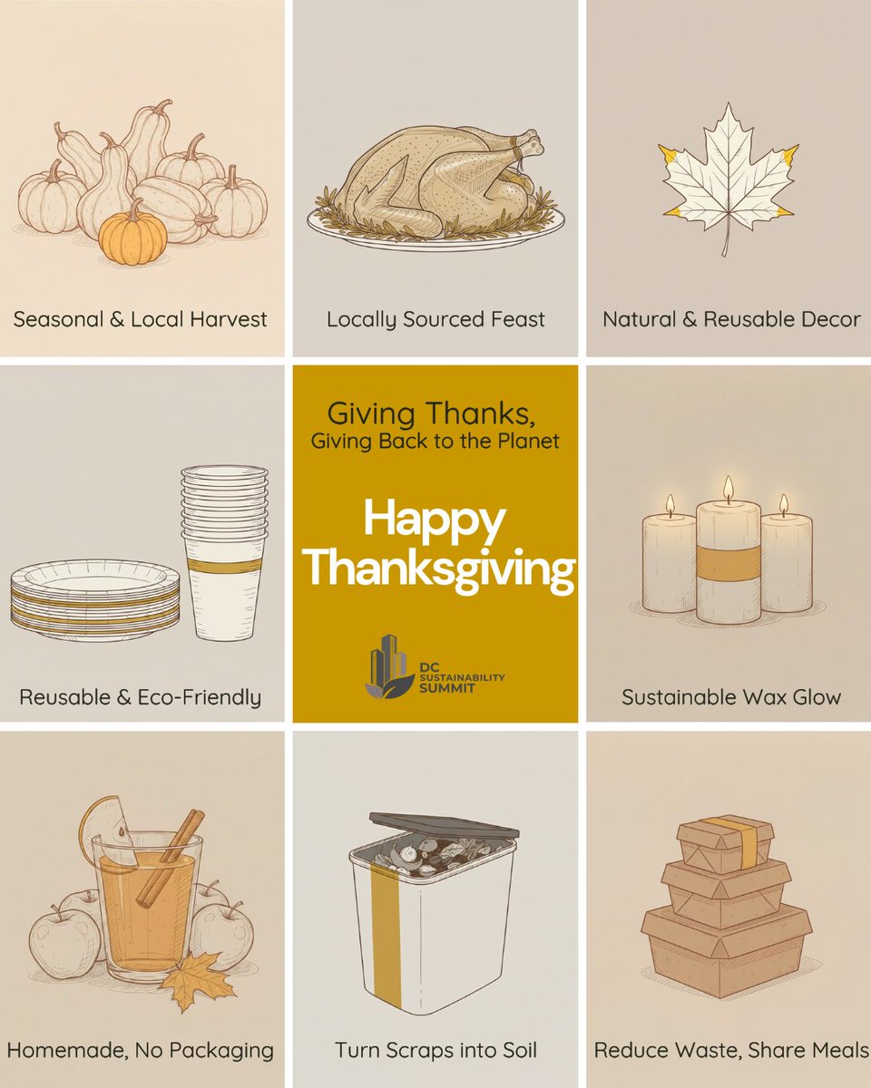 DCSSummit's tweet photo. This Thanksgiving, we are immensely grateful for your support over the years. We wish you and yours a joyful, mindful, and less wasteful holiday season!

Happy Thanksgiving from our team to yours! 🧡 🦃

#dcssummit #ThanksgivingTips #SustainableHolidays #ReduceFoodWaste https://t.co/j6OTcKa3JY
