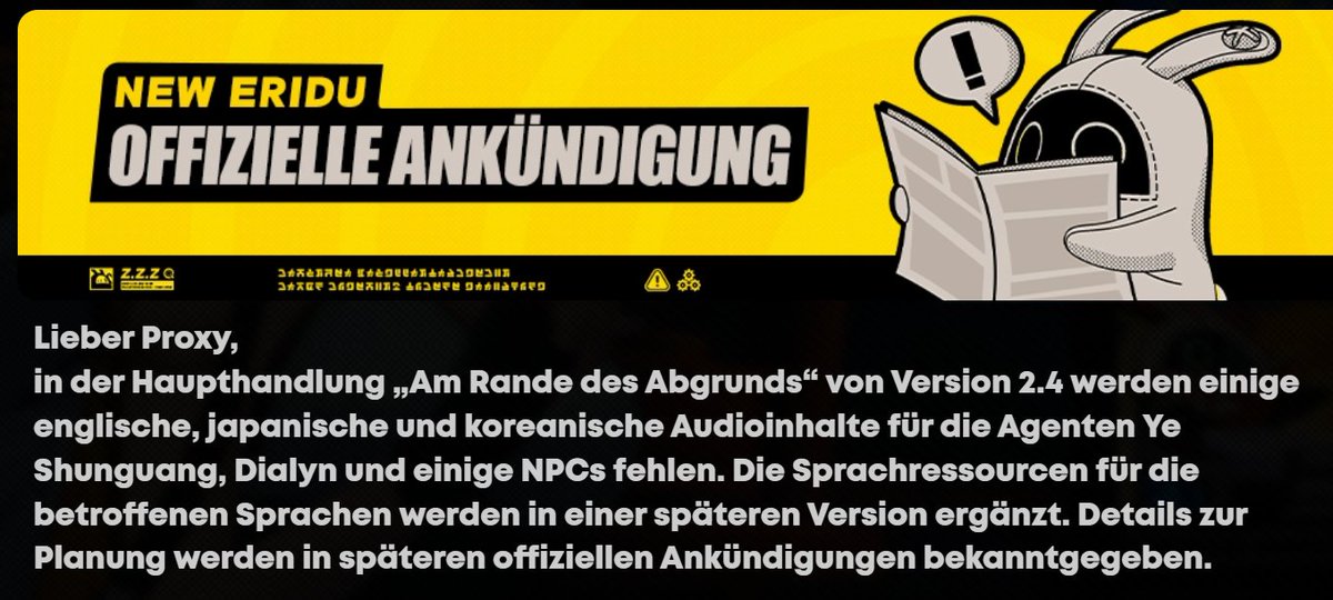 Oh man 😭
Bis dahin hab ich ja schon die Story von 2.4 durch...
Schade

#ZenlessZoneZero