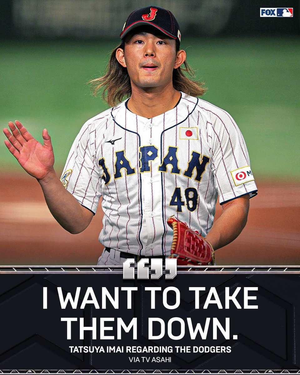 MLBONFOX's tweet image. Tatsuya Imai has his eyes set on beating the Dodgers 👀