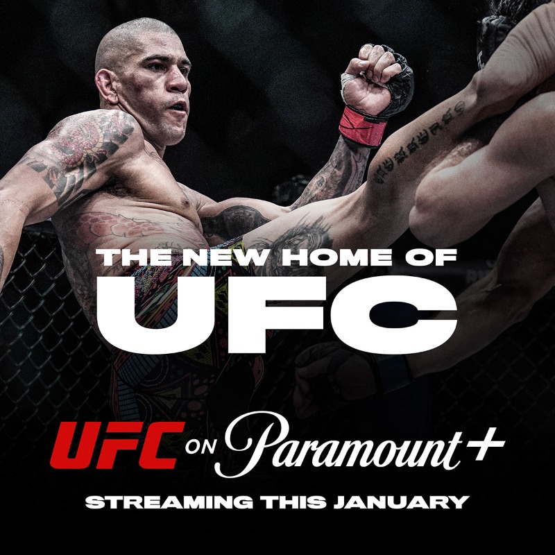 paramountplus's tweet photo. Starting January 2026, you can stream every UFC fight live with your Paramount+ subscription. Catch all the action from the Octagon and watch numbered events, Fight Nights and more.