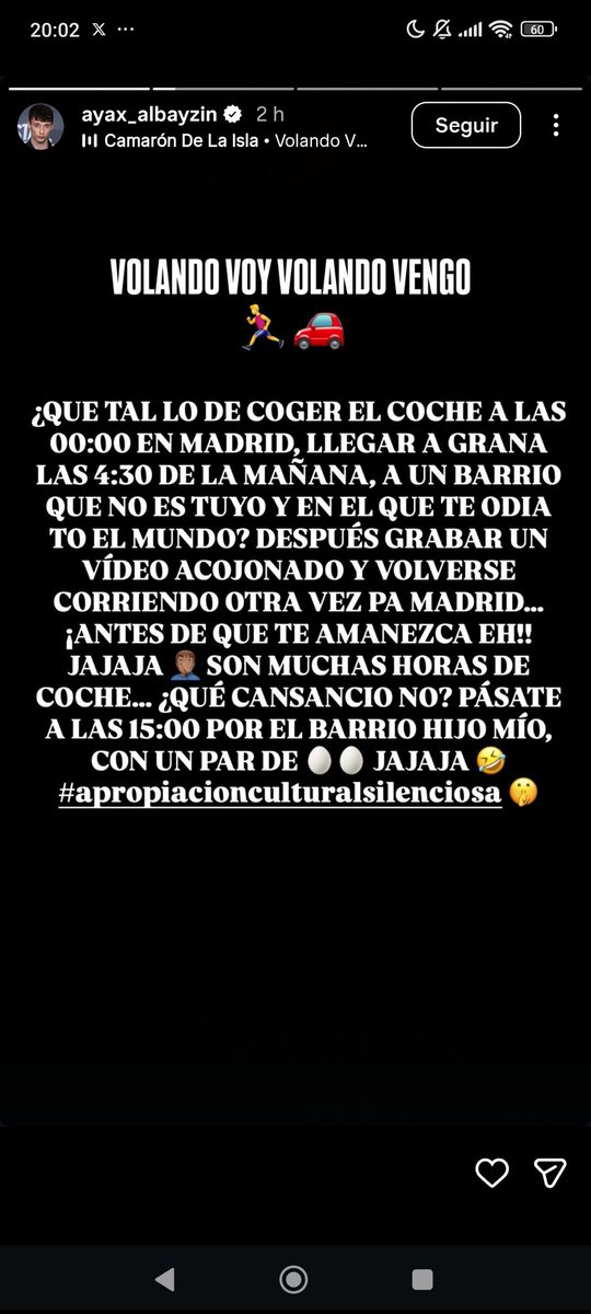 Lamentable que lo único que diga AYAX sobre el destrozo que le ha hecho Fernando Costa sea que está grabado en el Albayzin cuando es lo menos importante de todo el beef JAJAJAJA