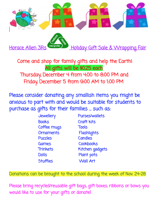An Eco Club initiative for the holiday season! ♻️🎁