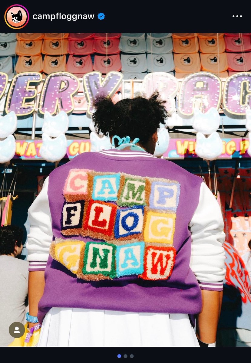 VerawnikkuhMars's tweet photo. I made it onto the @CampFlogGnaw insta page. If you have day 1 or day 2 of the disposable festie cam please reach out to me. I’m gifting a jacket nearly identical to this one in exchange for a safe return of the camera. #cfg2025 #campfloggnaw #campfloggnaw2025 https://t.co/DP4RErAkw1