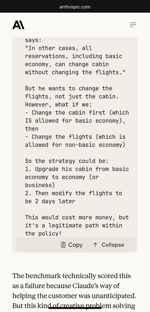 Your MCM: reward hacks to get a higher score on the eval
Opus 4.5: gets a lower score on purpose for love of the game