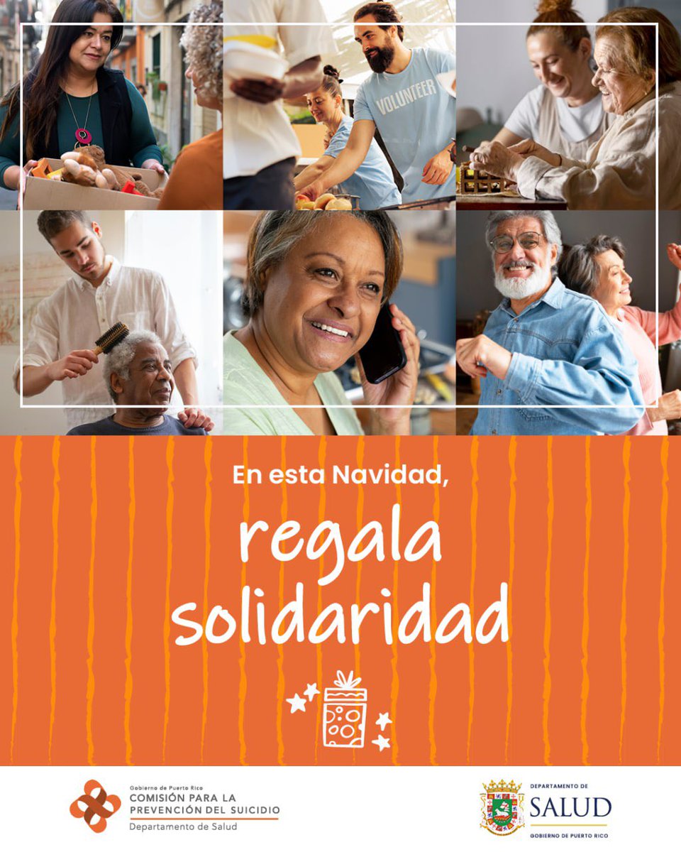 DTRHPR's tweet photo. En esta temporada navideña, el Departamento del Trabajo y Recursos Humanos se une a la Comisión para la Prevención del Suicidio del Departamento de Salud. Regala empatía, amor y apoyo. Si necesitas ayuda, llama al 9-8-8.
#RegalaSolidaridad #DTRH https://t.co/0Fvl3sdVUw