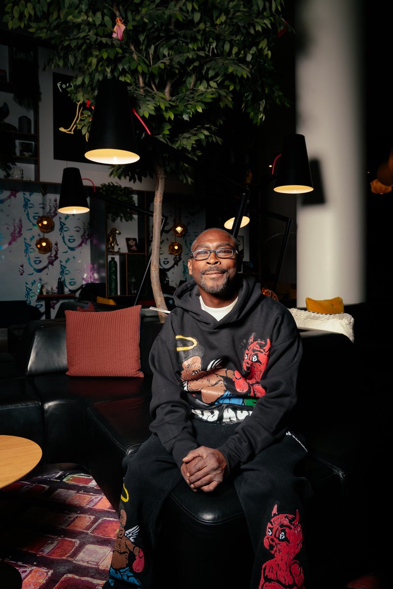 I took Brad off the corner of Vernon ave and Arlington and gave bro a holiday makeover.. including shoes clothes a room and chef grizzly