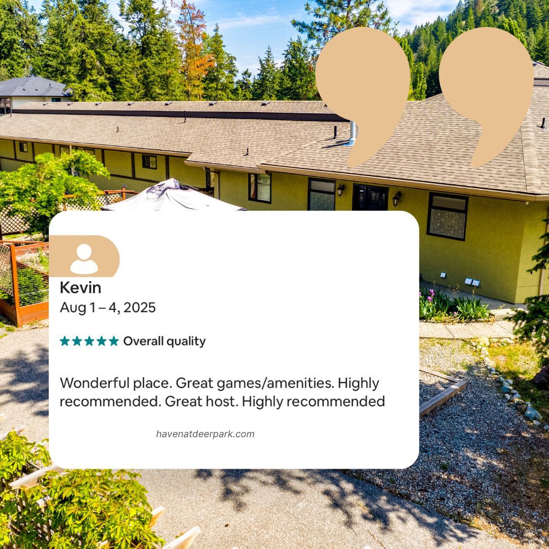 havenatdeerpark's tweet image. Everything you need for the perfect, relaxing stay is right here. 😌 We aim for that 5-star experience every time! Thank you for the wonderful feedback. havenatdeerpark.com #RelaxAndUnwind #FullyEquipped #FiveStarReview #OkanaganTravel #LuxuryVacation #HavenAtDeerPark