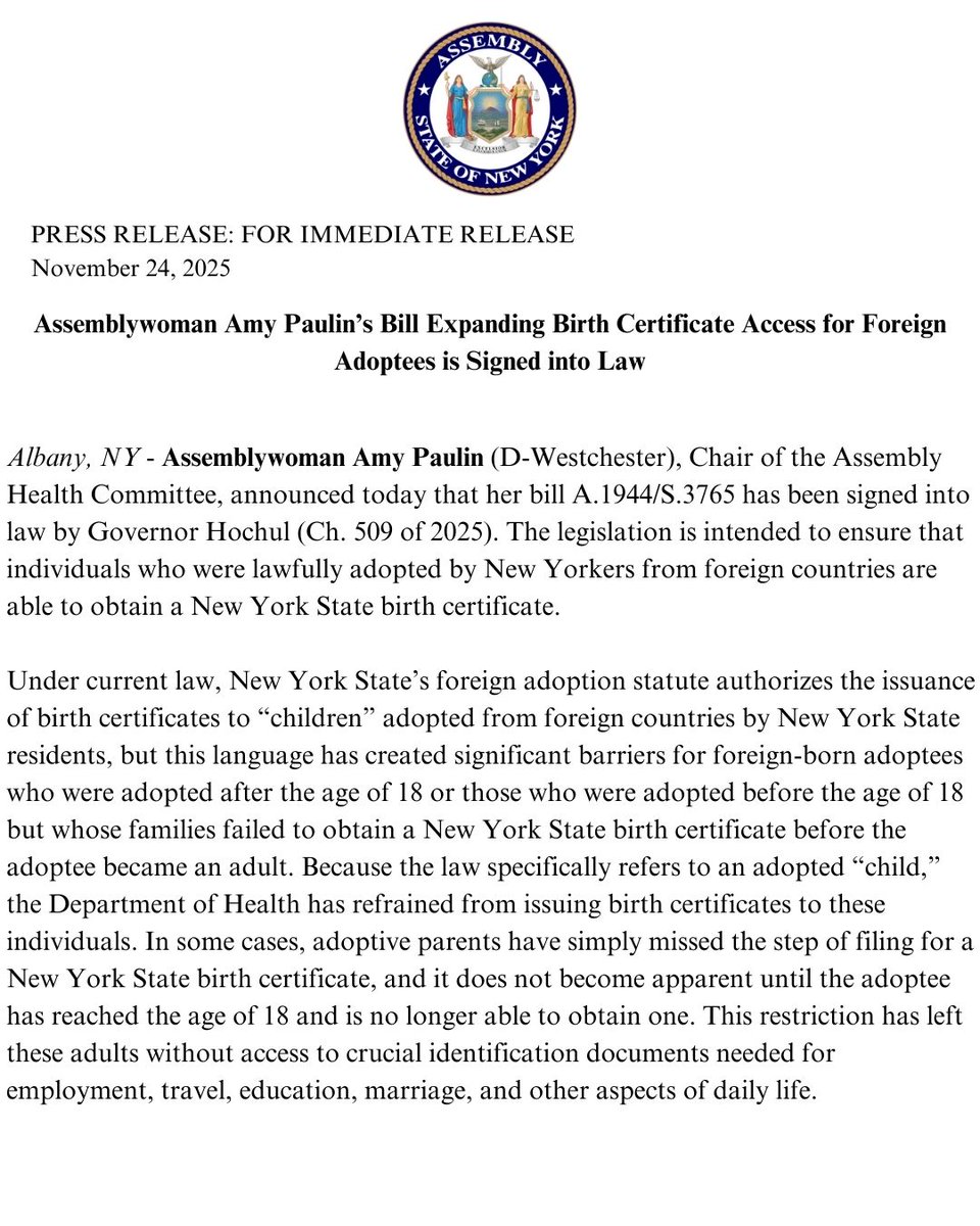 Assemblywoman Amy Paulin tweet media