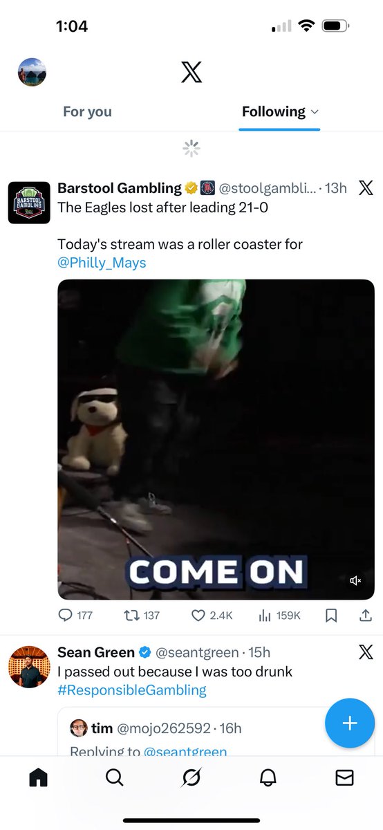 E_Tiffin's tweet photo. @Support is X aware of the bug on iOS for the “following” tab not reloading properly? https://t.co/pBlCRIQd2V