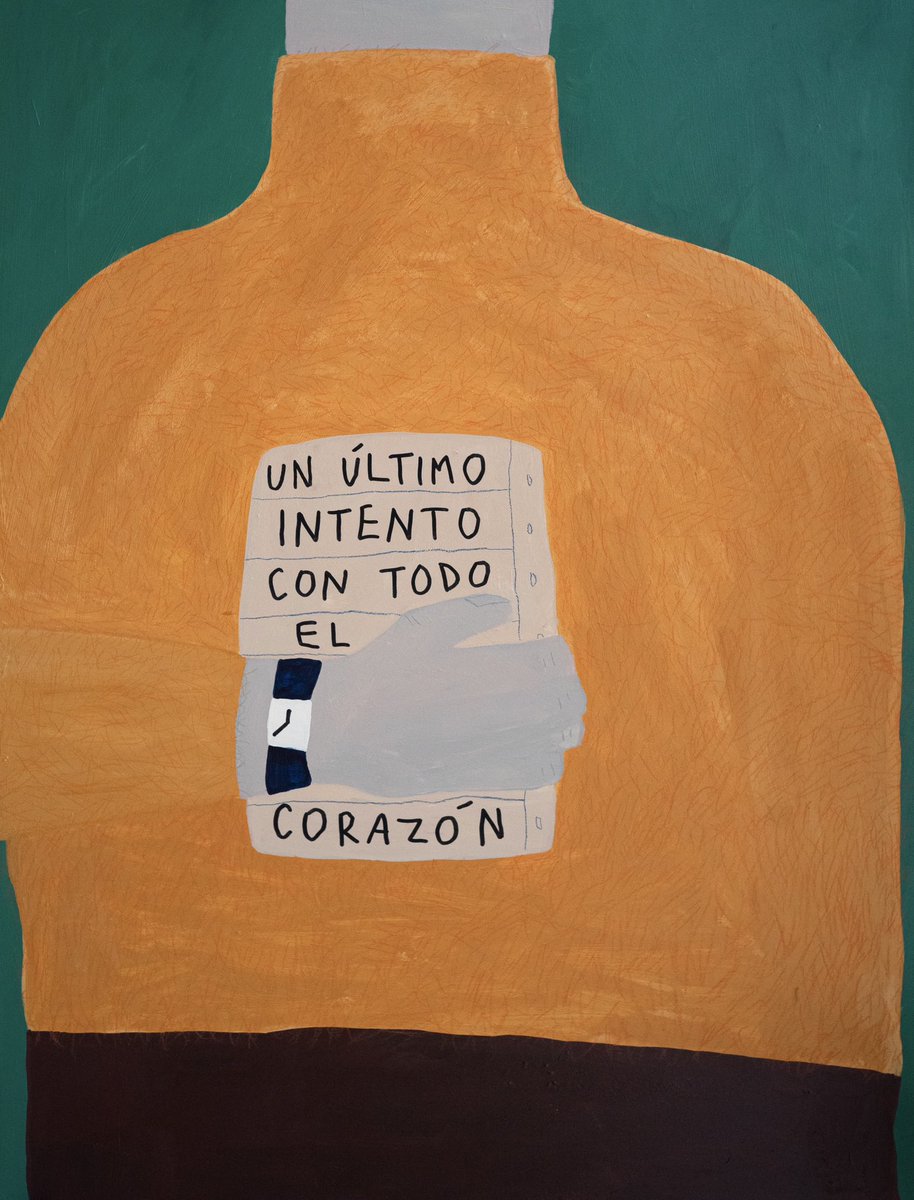 _rom_mo_'s tweet image. Fig. 1: “Un último intento con todo el corazón.” (Mixta sobre tela)