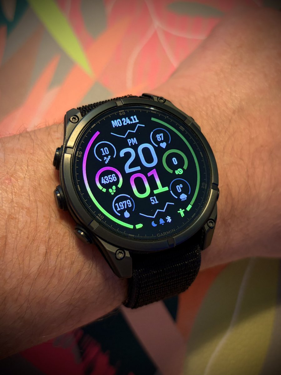 DANdFRA's tweet image. Amazing SPECTRUM watch face by @VAW on Fenix 8 / Fenix 8 Pro! #vaw #garminfenix8 #garminfenix8pro #garmin #smartwatch #watchface #fenix8 #fenix8pro