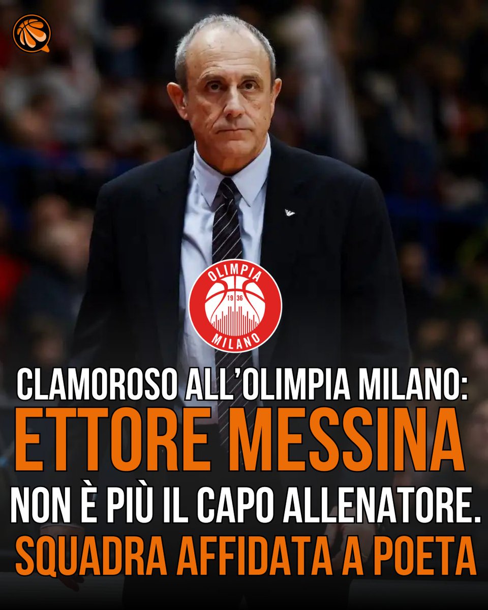 eurodevotion's tweet photo. 🚨 ETTORE MESSINA SI È DIMESSO DAL RUOLO DI CAPO ALLENATORE DELL'OLIMPIA MILANO.
#OlimpiaMilano #EttoreMessina #Euroleague #legabasket https://t.co/dPs74dmkrQ