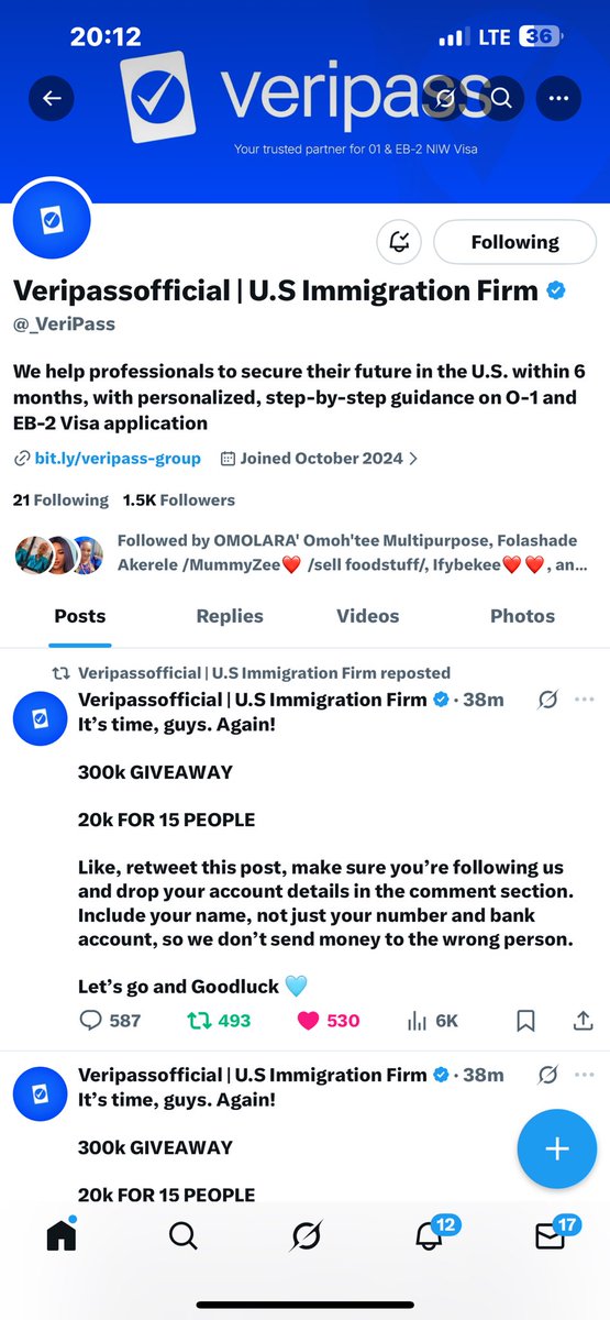 <a href="/_VeriPass/">Veripassofficial | U.S Immigration Firm</a> Following with notification on📌

9052739199
Opay
Onimago zainab

God bless you🙏