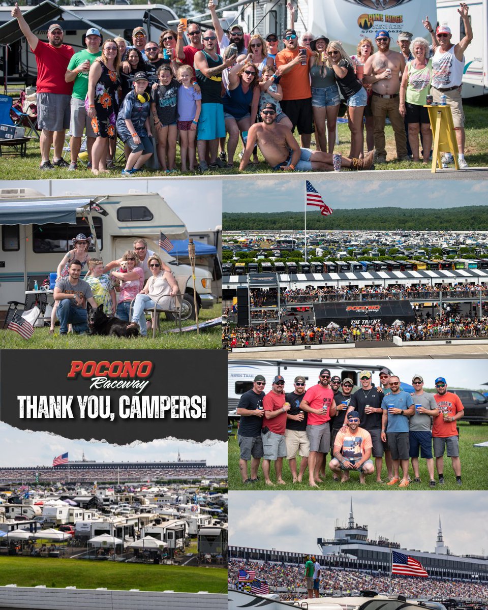 PoconoRaceway's tweet image. Thank you, Tricky Triangle campers! ⛺️🦊

We’re so thankful for the amazing fans who camp with us during Race Weekend! We can’t wait to welcome you back June 12–14, 2026. 🔺

What are some of your favorite at-track camping memories?🤔

If you haven&apos;t yet, reserve your campsite…