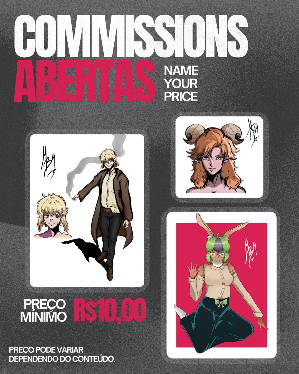 MbMArts's tweet photo. 🇧🇷Tabela atualizada para os slots atuais de commissions, caso alguém esteja interessado, comente aqui ou mande mensagem na DM!

🇬🇧Updated commission chart for the now open commission slots, if anyone is interested leave a comment in here, or send me a DM!
#Commission #digitalart https://t.co/0OYVko6S9k