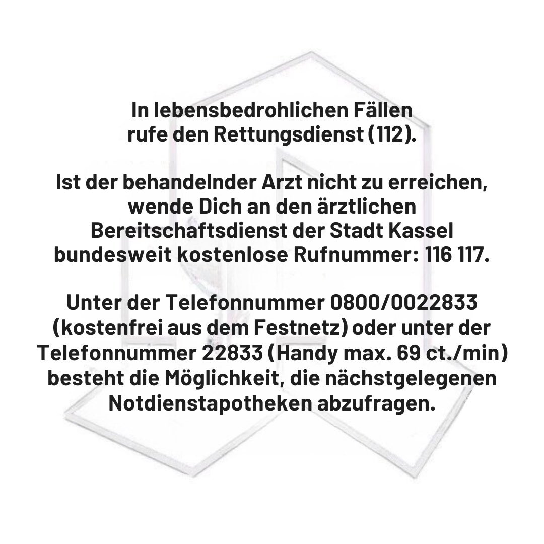 #LORENZ|#LORENZrathaus|#Baunatal|#AvorOrt|#Apotheke|#Notdienst

Wir haben heute Notdienst.

Neue Apotheke
Heinrich-Nordhoff-Str. 7
34225 Baunatal

Wenn wichtige Medikamente benötigt werden, sind wir auch in der Nacht vom 24.11. (Mo) auf 25.11.25 (Dienstag) durchgehend erreichbar.