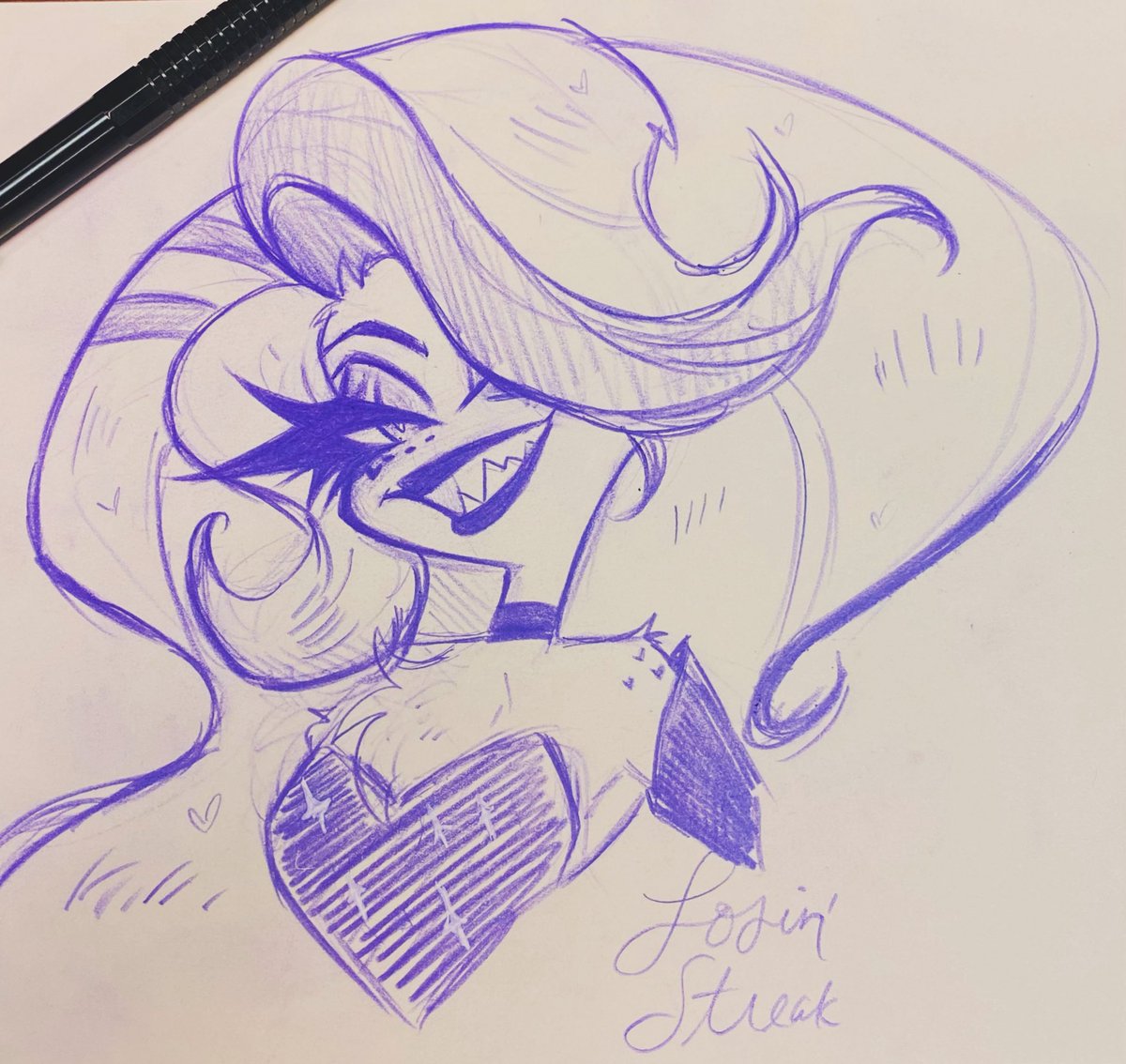 Murcciervo's tweet photo. Oh Angel THE LOVE OF MY LIFE. I am so happy I got to finally see him in drag in the show 😭 he’s so precious and BEAUTIFUL!!

#hazbinhotelart #HazbinHotel 
#Angeldust #HazbinAngel #HazbinhotelAngelDust #art #sketches #Angeldusthazbinhotel #Huskerdust https://t.co/kJzzBvvNAN