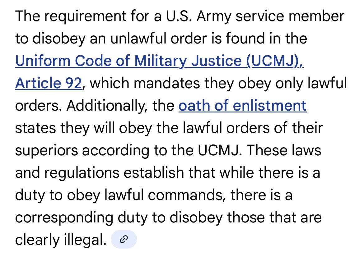 The six Democrats who told the military they have a duty to not obey unlawful orders were literally using the military’s words