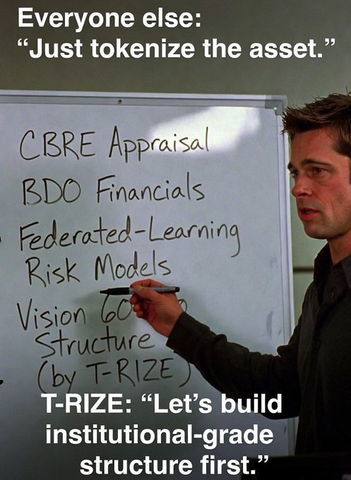 KajMuller's tweet image. Vision 60 – Institutional RWA, done precisely:  
• Independent valuation &amp;amp; diligence: CBRE  
 • Audit &amp;amp; financial structuring: BDO 
• Fully insured, SPV-issued, MiCA-compliant token    
@trize_io delivers real estate tokenization with zero compromises.
#TRizer #RWA #CBRE #BDO